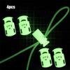4pcs Luminous Toggle Stopper Plastic Toggle Clip High Quality Lanyard Fastener  Outdoor Tool