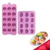 Bricolaje Chocolate Gelatina Pudín Cupcake Decoración Caramelo Herramienta Cocina Horneado Molde de Silicona Forma de Corazón Flor Molde para Hacer Cubitos de Hielo