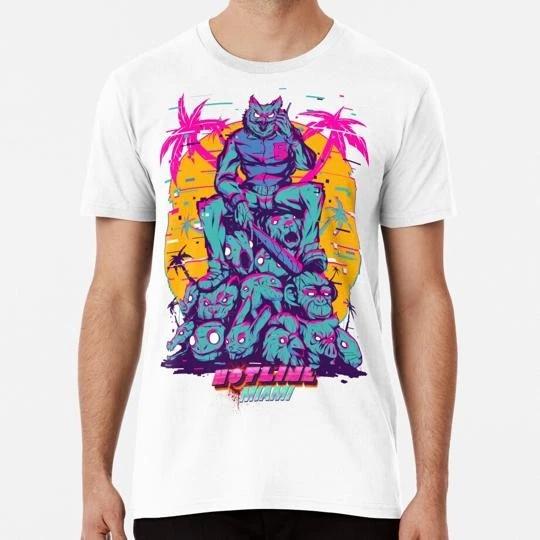 Hotline Miami S to 5XL Сделано в США 100% Хлопок Футболка Мужские Футболки Топ S