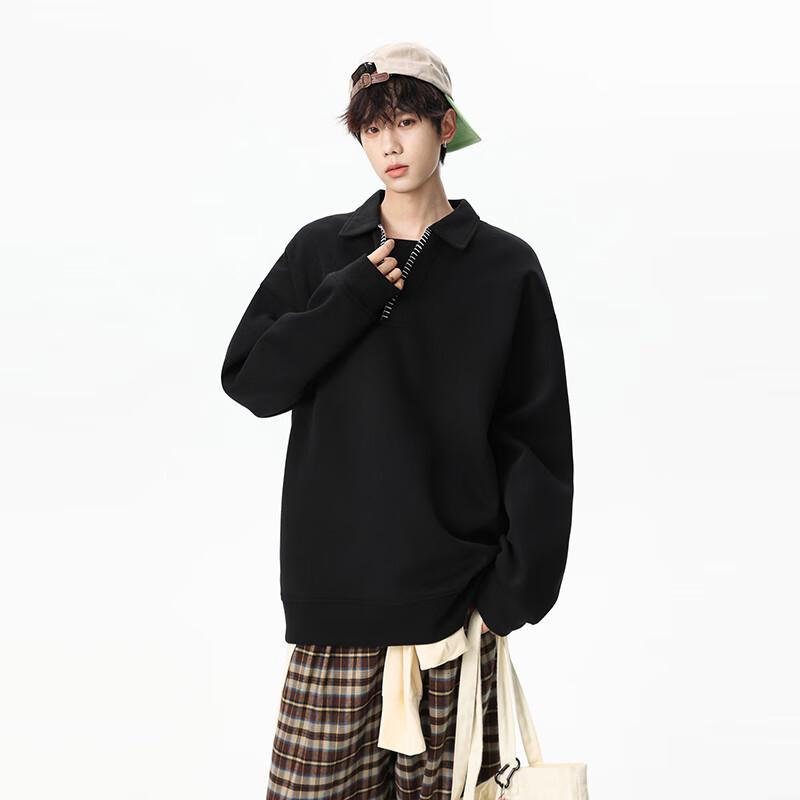 

TOM ADAM 2025 Solid Lapel Pullover Sweatshirt XL