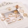 13-piece Set of Ladies' Rings - Simple Virgin Mary Pattern Joint Rings - Small Flowers and Leaves - 13-piece Set of Ring Finger Rings