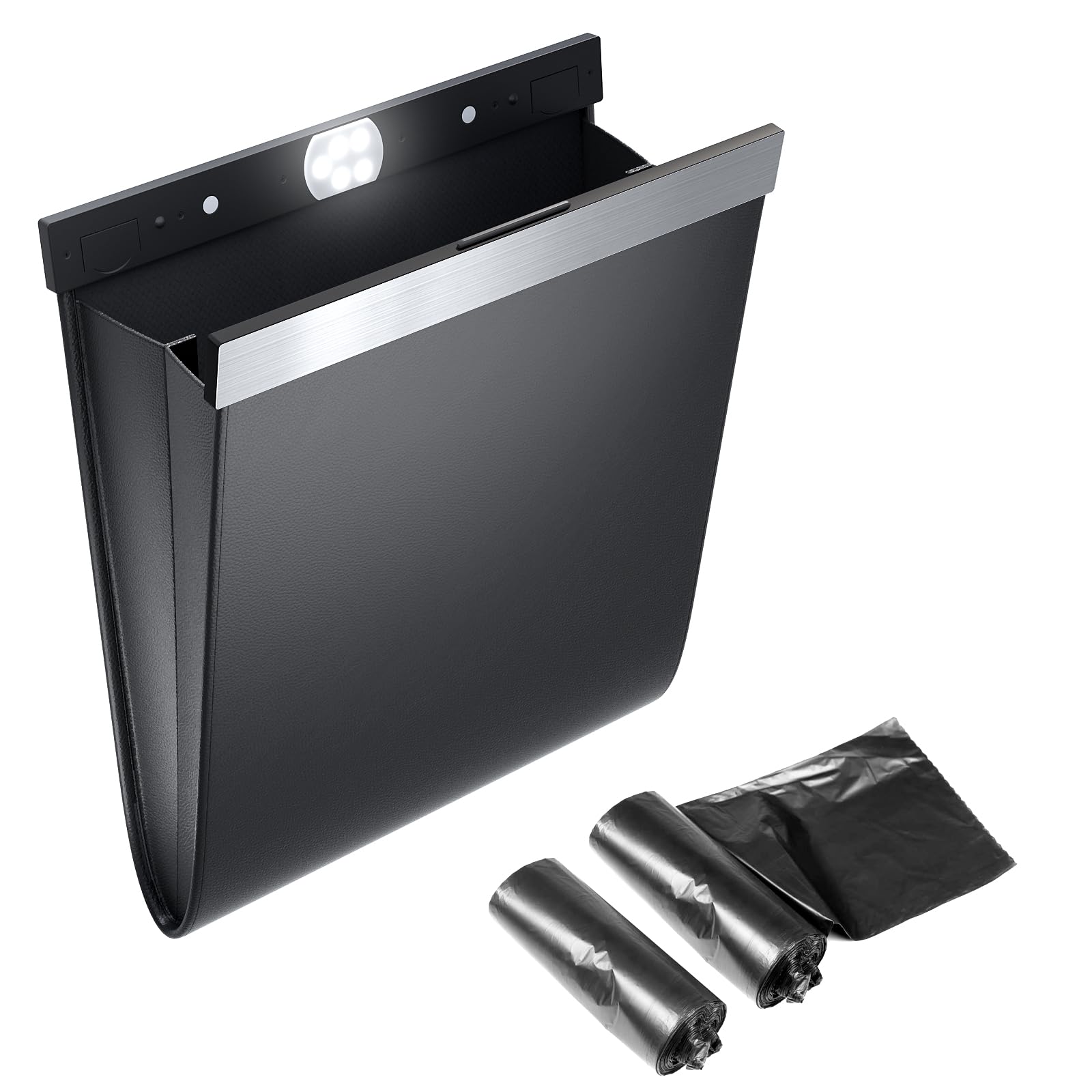 

[Крючок и W-образный тип] Автомобильное мусорное ведро для нескольких автомобилей, Магнитное, Автомобильный мусор чёрный