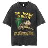 Ich will einen perfekten Körper Ich will eine perfekte Seele T-Shirt Lustige Capybara im japanischen Stil Vintage-gewaschenes T-Shirt Herren Oversized T-Shirts Oberteile