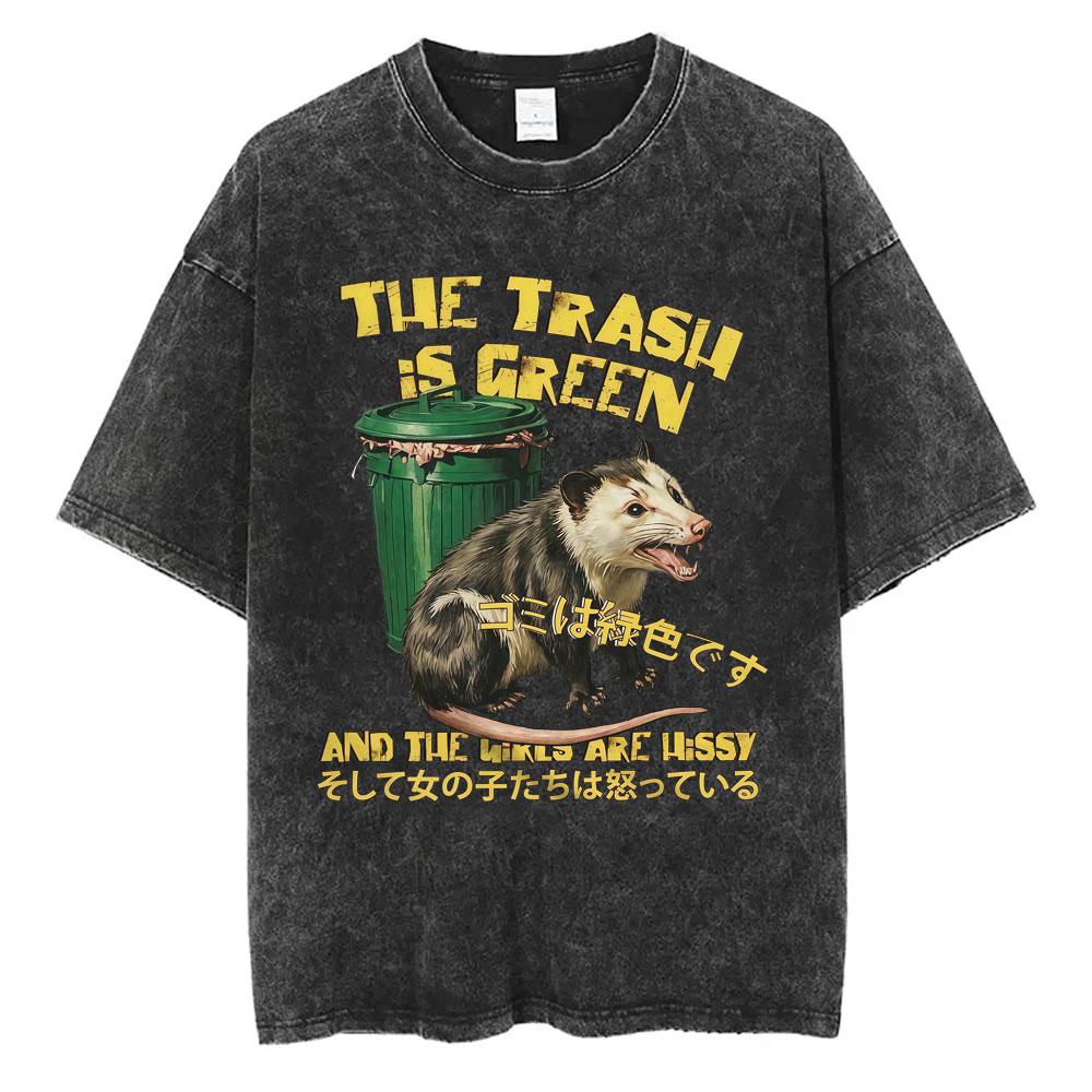 Ich will einen perfekten Körper Ich will eine perfekte Seele T-Shirt Lustige Capybara im japanischen Stil Vintage-gewaschenes T-Shirt Herren Oversized T-Shirts Oberteile
