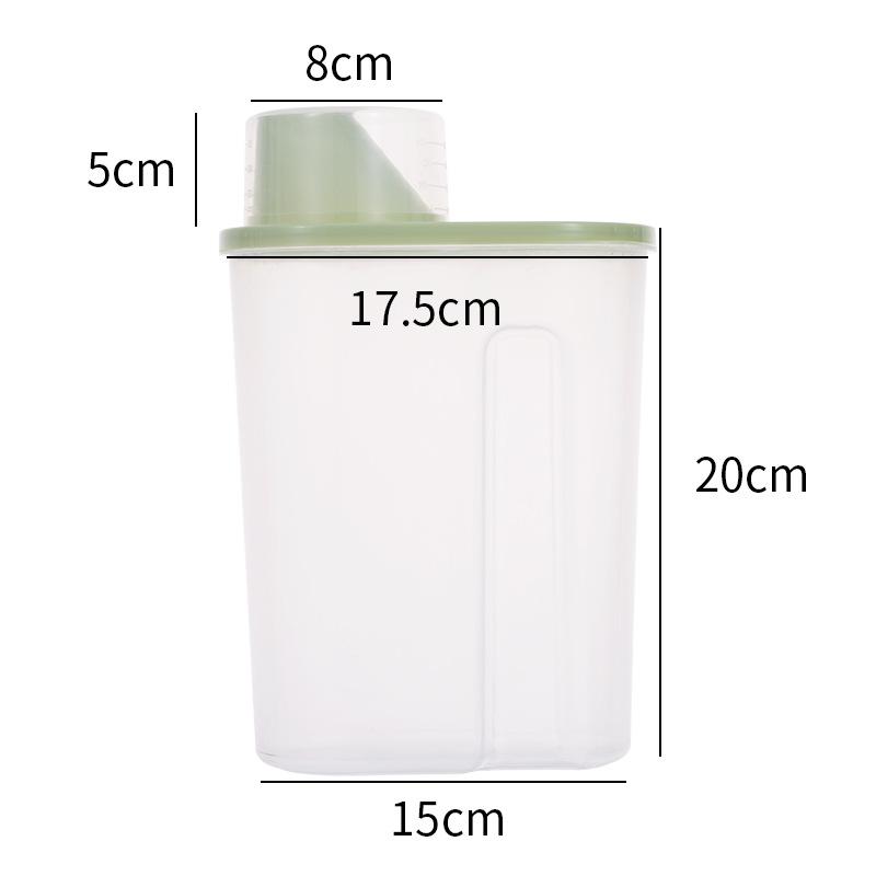 Food Grade Rice Storage Container BPA Free Sealed Canister with Measuring Cup for Grains Nuts Flour Kitchen Storage