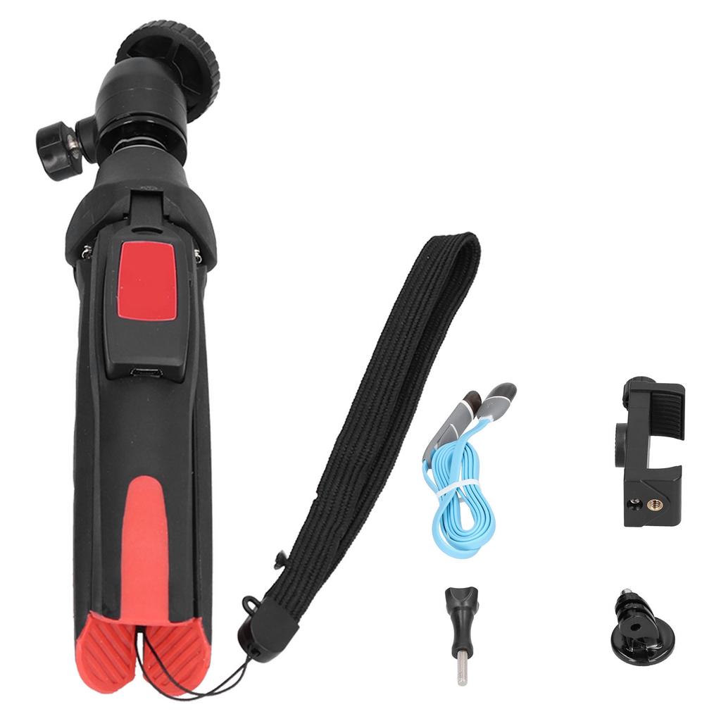 BT Trådlös Selfiestick Telefon Vlog Stativ Utdragbara Monopoder Universell för Actionkamera