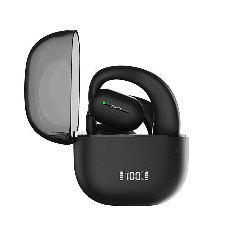 Bluetooth 5.3 Wireless Sports Open Ear Earbuds with LED Display HIFI Stereo Sound Long Battery Life Headphones