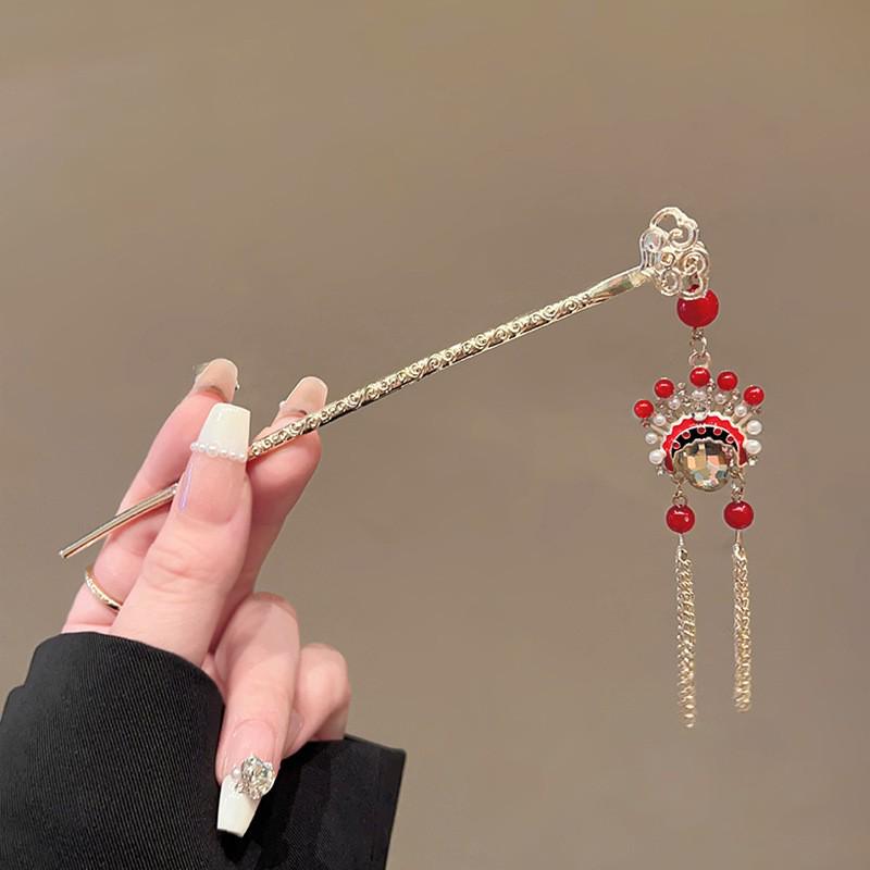 Tassel Flower Hairpin: Elegant Chinese Style Hanfu & Qipao Hair Accessory for Women