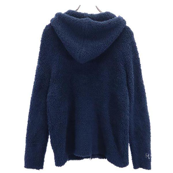 BAREFOOT DREAMS Long sleeve knit Zip hoodie M Navy blue Fluffy jacket Men's Used