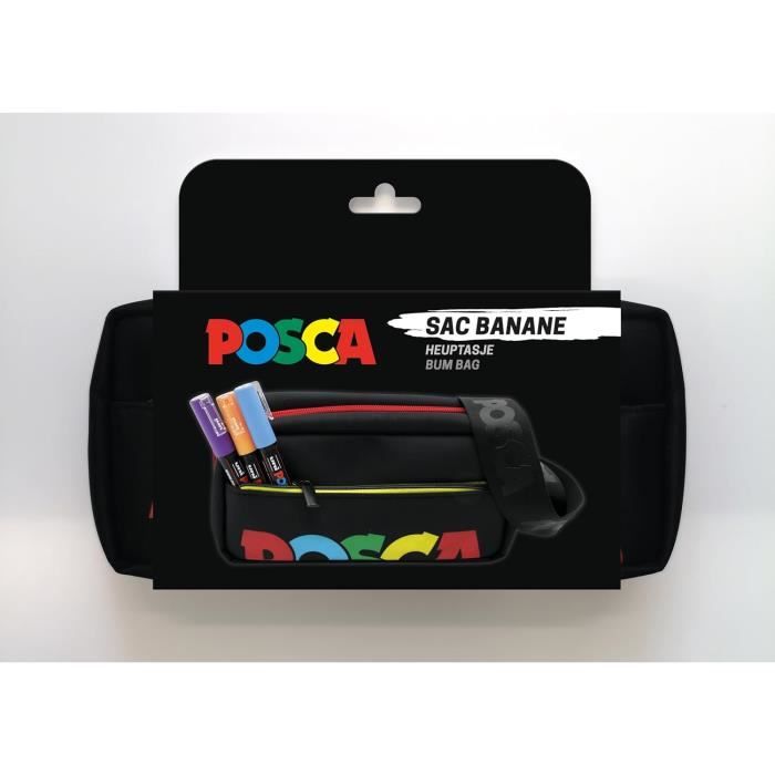 Set de marqueurs - faber-castell - posca - 24 couleurs - indélébile - pochette ventrale