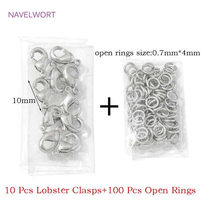 

110Pcs 18K Gold Plated Lobster Clasps&Open Rings,Clasps For Jewelry,Rings For Jewelry,Accessories For Bracelets,Connecting Rings