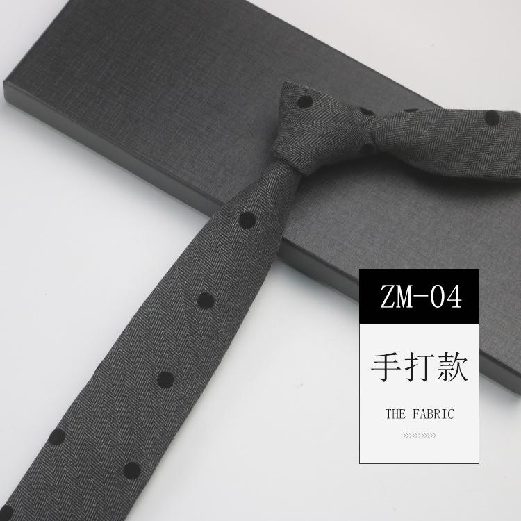 Wool Blended Tie Men'S And Women'S Casual British Striped Plaid Small Fragrant Style Photography Gentleman'S Hand Tie