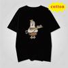 American Retro Trendy Duck Tshirt With Quirky Cartoon Print Loose Casual Short Sleeved Cotton Top