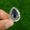 925 Silver Black Tiger's Eye Gemstone Wedding Promise Sacral Chakra Boho Ring