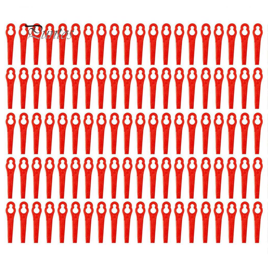100 buc grădinărit plastic mașină de tuns iarba lamă de tăiere cuțit trimmer accesorii