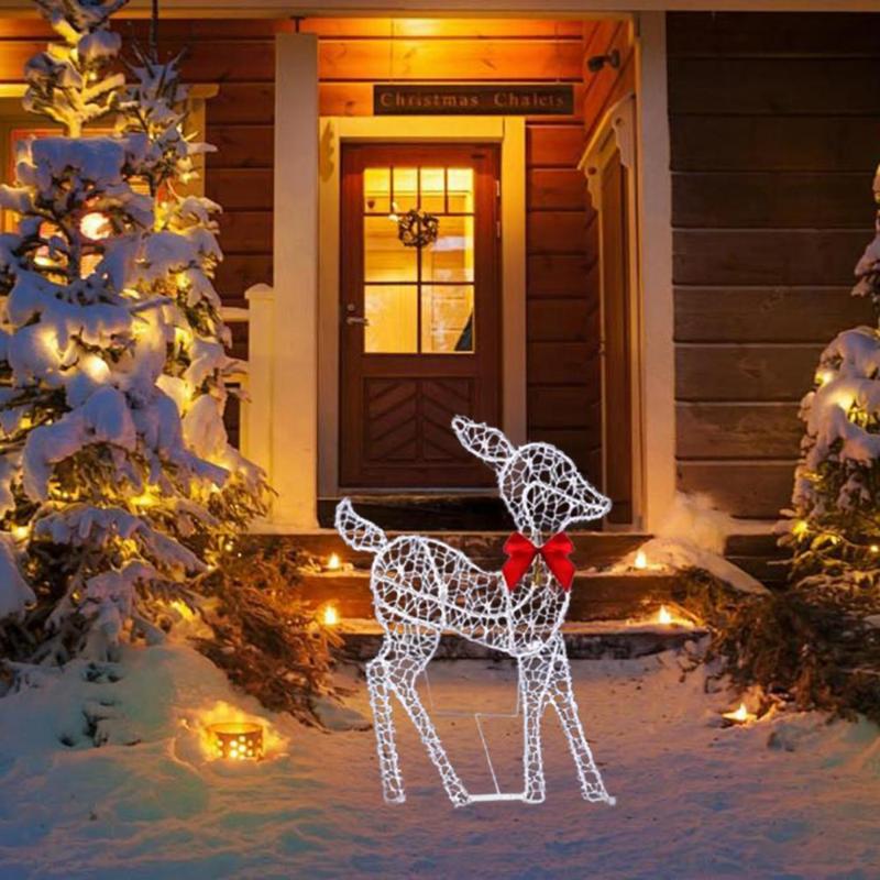 2025 Christmas New Outdoor Decoration Led Light Iron  Deer Horticulture Lawn Decoration  Outdoor Christmas Decoration