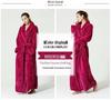 Extended Length Coral Fleece Bathrobe and Pajama Set for Men and Women - Plush, Thickened, Perfect for Winter and Autumn