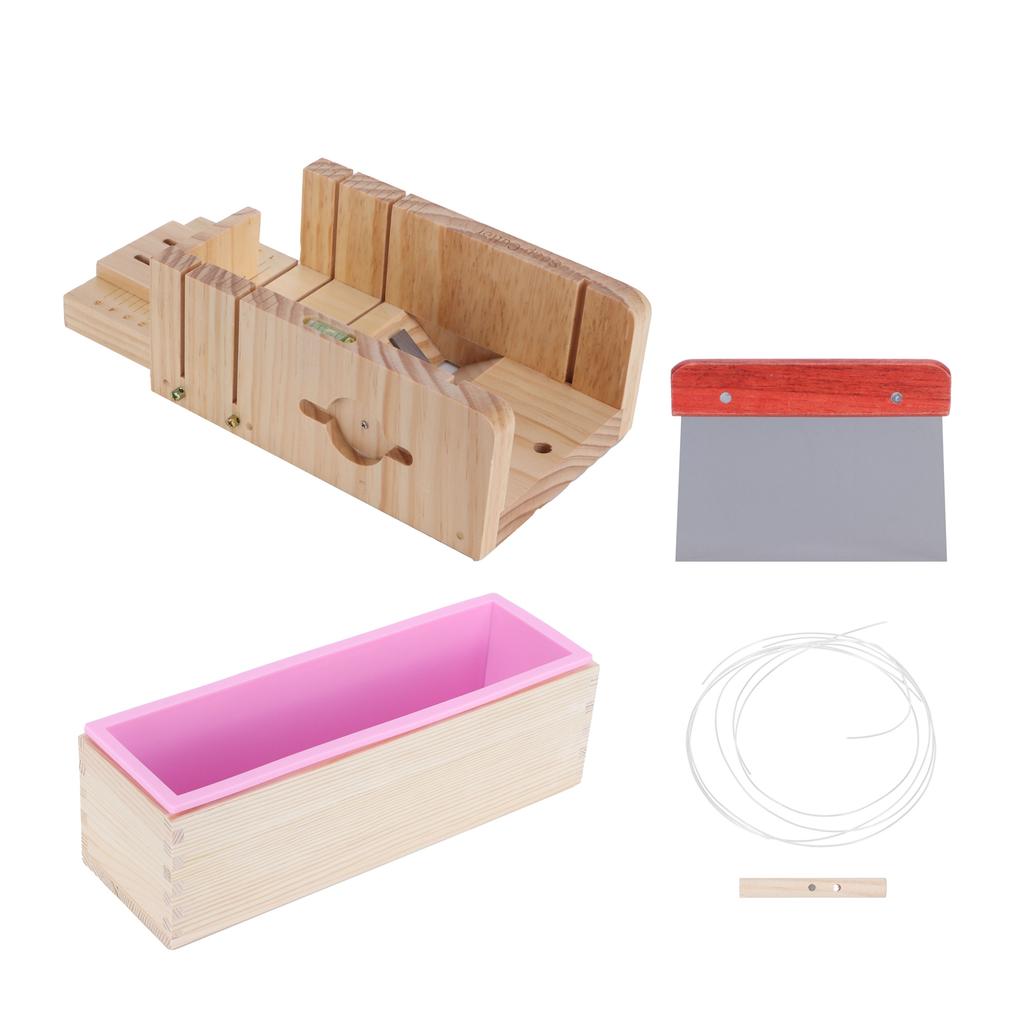 Soap Making Tools Set DIY HandMade Soap Cutter Rectangular Mold Accessory for Home(1200ml )