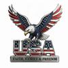 3D Raised Metal Design USA Faith Family Emblem Faith Family Freedom Slogan Durable Zinc Alloy Car Emblem