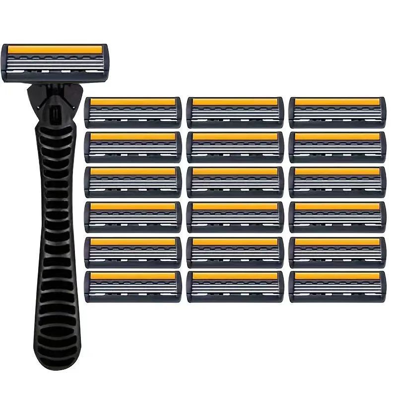 3vrstvá čepel z nerezové oceli Pánský holicí strojek Omyvatelný Pro cestování Pro domácí holicí strojek Manuální holicí strojky Pro každodenní péči o obličej