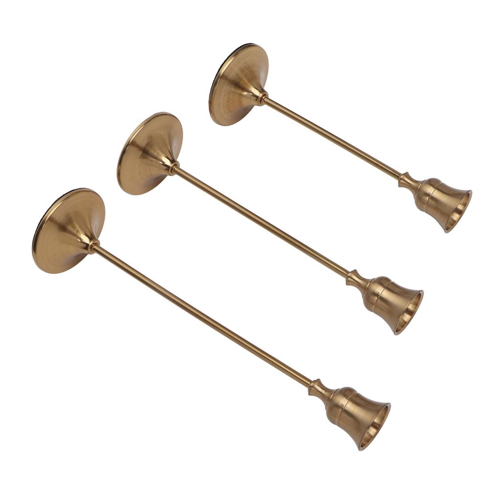Taper Candle Holder European Style Vintage Brass Color Taper Candle Holders Decoration for Wedding