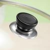 14-38cm/6-15in Tempered Glass Pot Lid Black Plastic Knob Universal Vertical Pan Lid Anti-scalding Heat Resistant