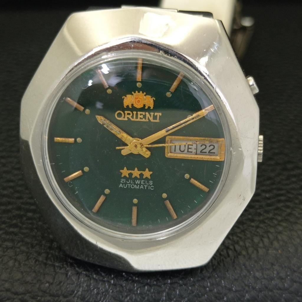 GENUINE VINTAGE ORIENT AUTOMATIC 46941 JAPAN MENS ORIGINAL DIAL WATCH A700733-5 R204-a700733