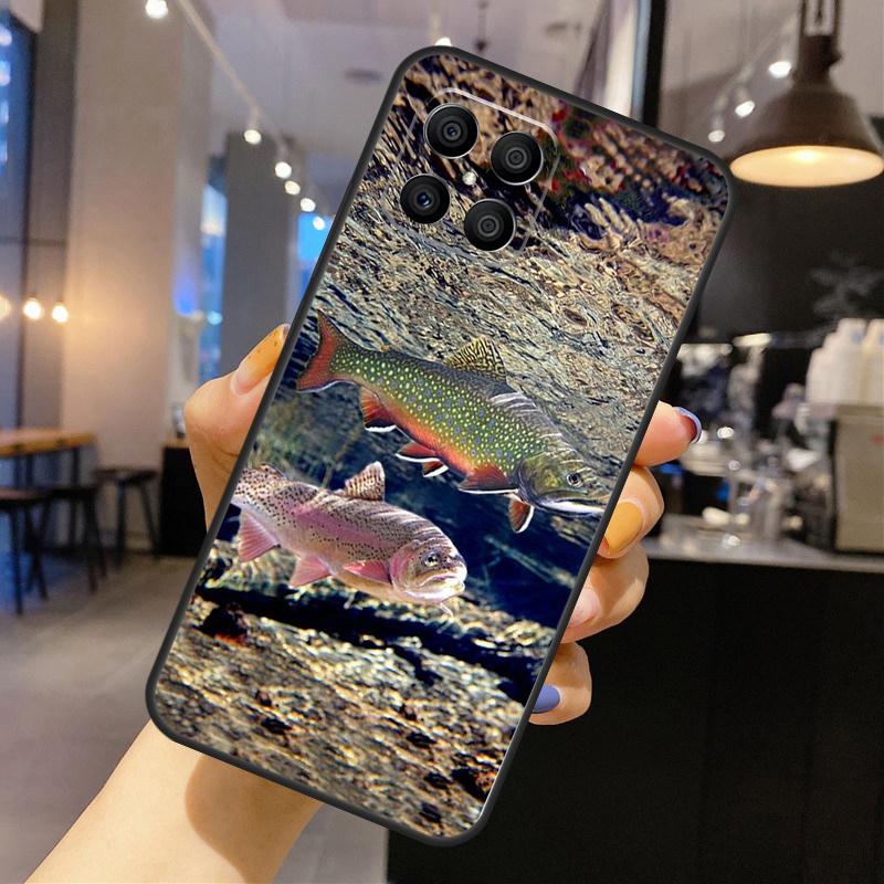Trout Fish Fishing Case For Honor Magic 7 6 5 Lite Cover For Honor 200 400 Pro 50 70 90 X9 X8a X8b X9a X9b X9c