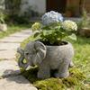 Resin cute elephant flower pot creative succulents potted outdoor garden gardening decorations