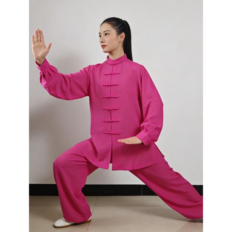 Mens Unisex Tai Chi Uniform Cotton Linen Blend Performance Wear