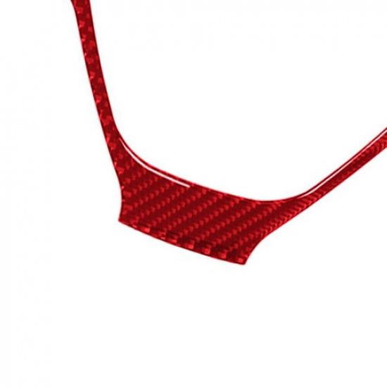 3Pcs Red Carbon Fiber Steering Wheel Cover Trim For Bmw X3 F25 X4 F26 2011-2017