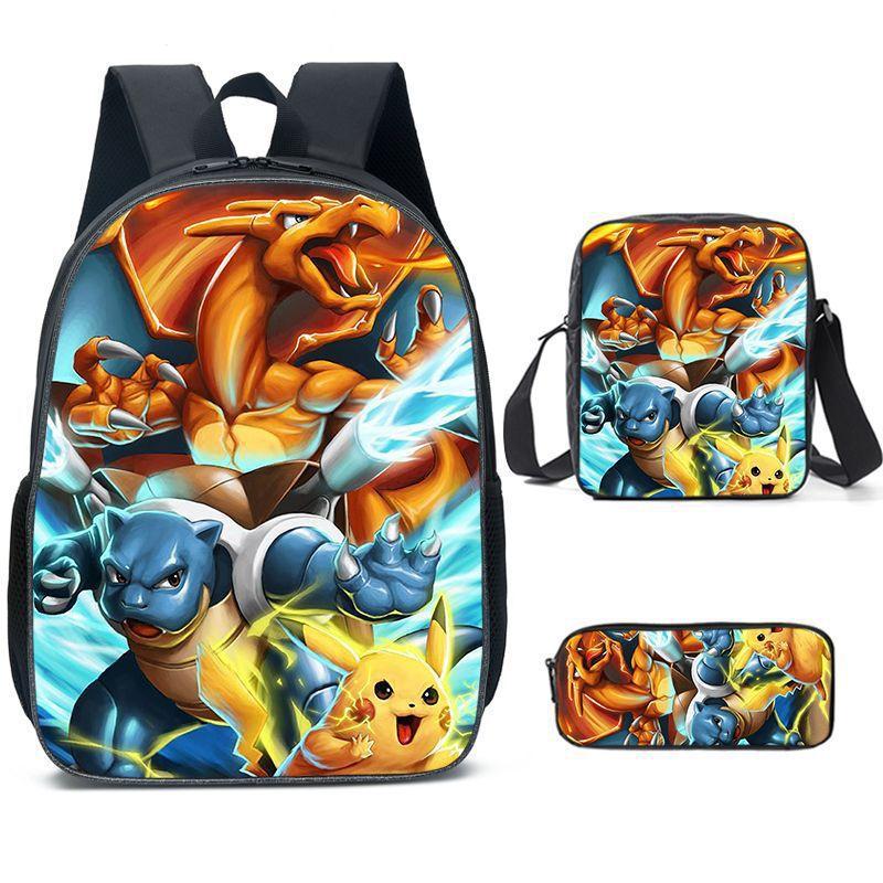 Primary And Secondary School Students Schoolbag Cartoon Backpack Breathable And Wear-Resistant Children'S Backpack Satchel Pencil Bag Set
