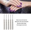 5pcs Dead Skin Remover Fork Stainless Steel Cuticle Pusher Nail Art Manicure Tools for Salon Use