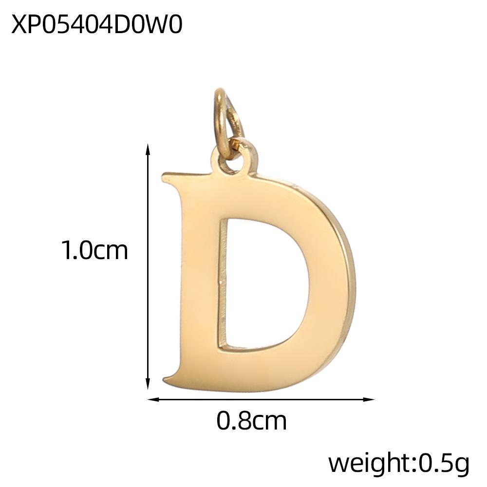 

CARLIDANA Initial Alphabet Charms Gold Plated High Quality Stainless Steel Chunky Bubble 26 Letter Pattern Pendant Gift Jewelry