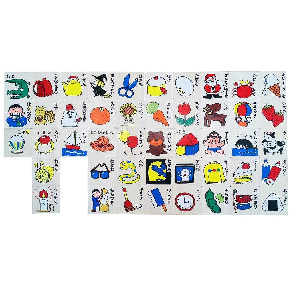 Sakai Sangyo Gujo Hachiman Hiragana Building Blocks - Wooden Building Blocks - Suitable for Ages 18 Months To 1.5 Years - Montessori Style Toy - Hirag