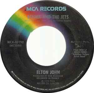 

7inch Record ELTON JOHN - Bennie And The Jets MCA40198 MCA Records 1974 US Rock Used