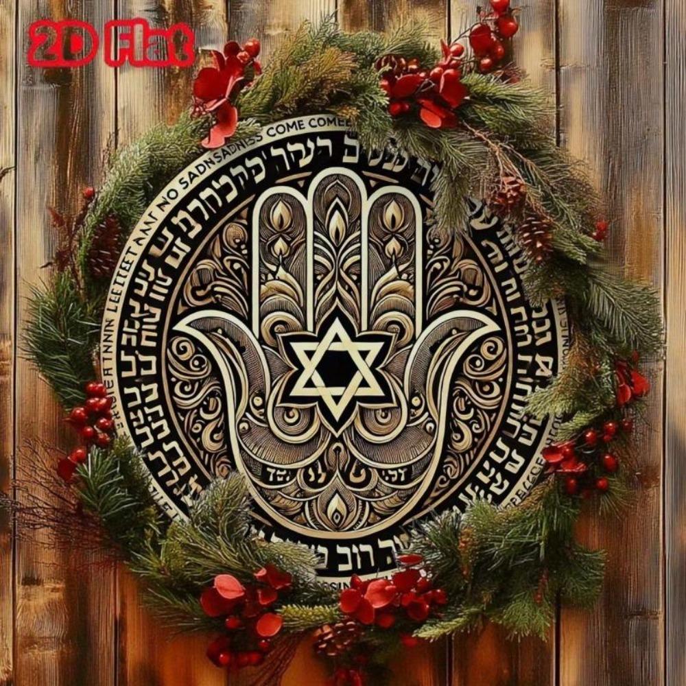 Iron Hamsa Hand Wall Art Universal Home Blessing Vintage Metal Decor