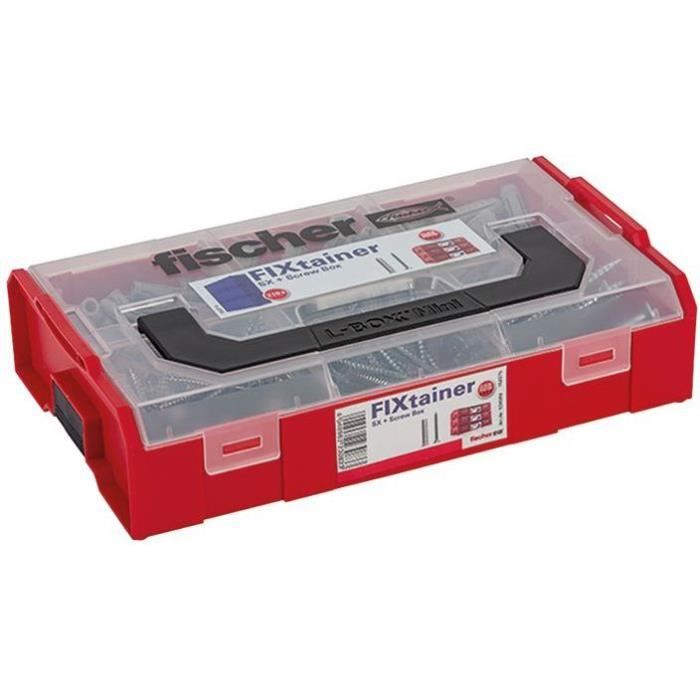 Fischer Jeu de chevilles murales SX avec vis FIXtainer 210 pcs