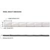 ACCRETION 1/2 Oz Grey Adhesive Backed Wheel Weights (12 Oz Pack)
