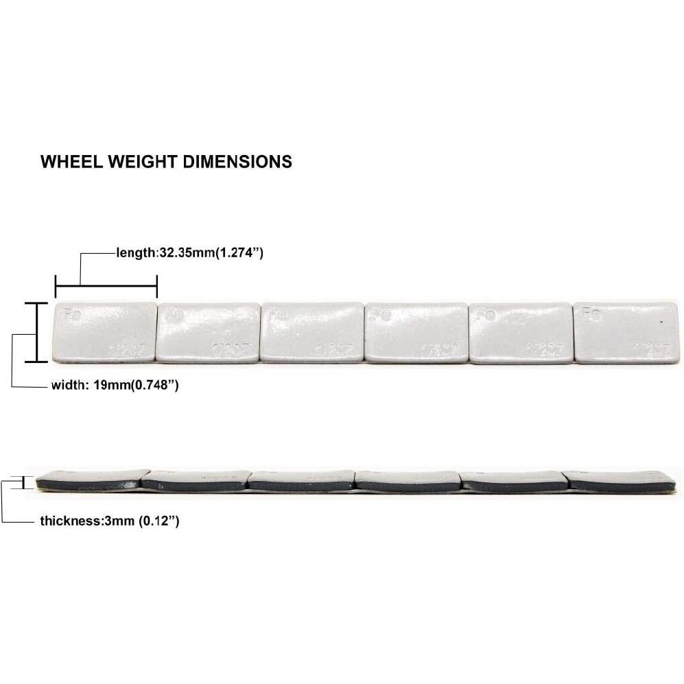 ACCRETION 1/2 Oz Grey Adhesive Backed Wheel Weights (12 Oz Pack)