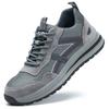 Leichte Sicherheitsschuhe für Herren Stahlkappensneaker Atmungsaktive Mesh-Arbeitsschuhe Schützende Rutschfeste Sport-Sicherheits-Arbeitssneaker