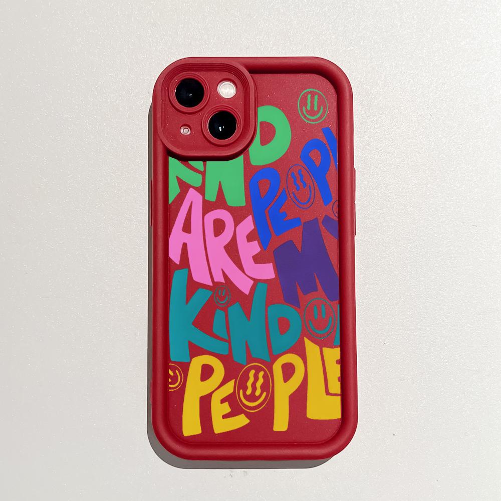 Soft Silicone Square Ladders Cartoon Pattern Full Cover Camera Protection Shockproof Case for iPhone Infinix Tecno Vivo