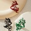 Women Irregular Coral Design Rings Bold Punk Statement Fashion for Night Events