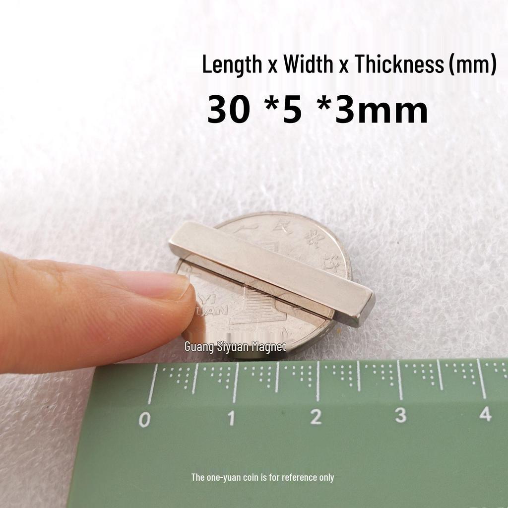 N52 Super Strong Neodymium Iron Boron Magnet, Rectangular 25x30x100mm, Permanent Magnetic Steel Sheet.
