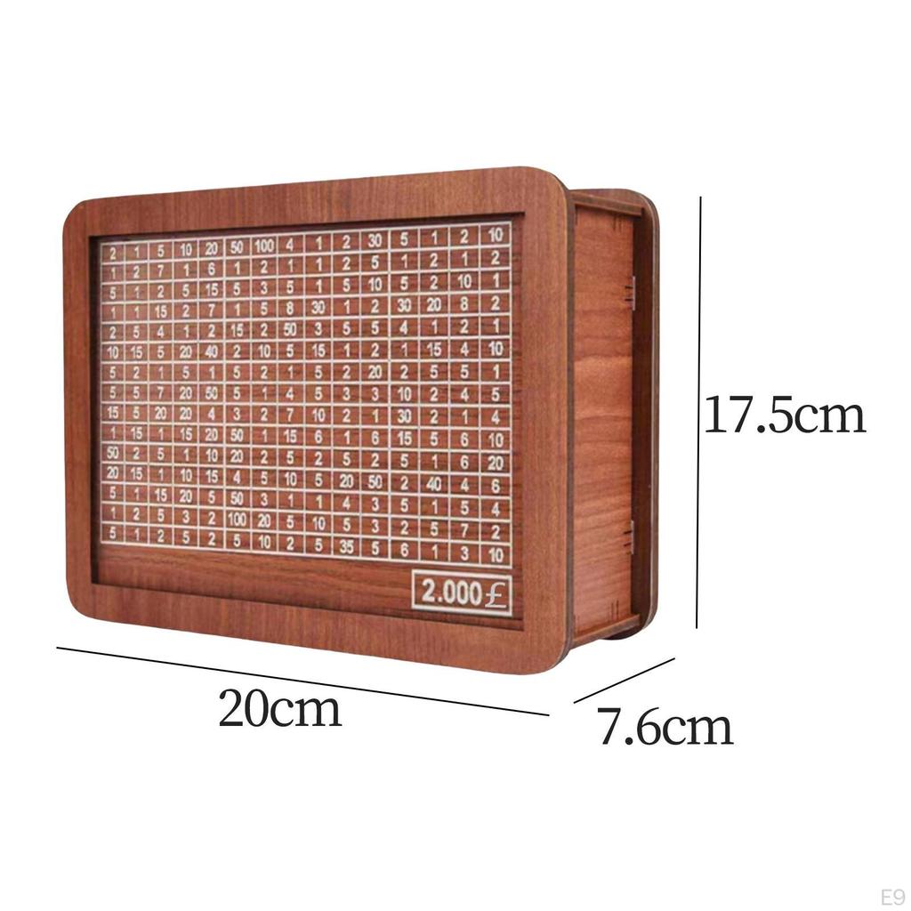 Retro Money Box Saver with Counter Crafts Storage Case Counting Target Piggy Bank for