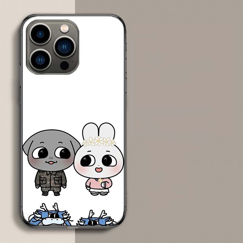 

Cute Cartoon K-Kkamang Phone Case For Iphone 17 Air 15 Pro 14 Plus 16 Pro Max 12 13 Mini 11 16E X XS Cover Cute Fundas iPhone 16E
