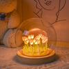 Glass DIY Tulips Night Light Romantic And Exquisite Decoration For Bedroom Mini Tulips Flower Light