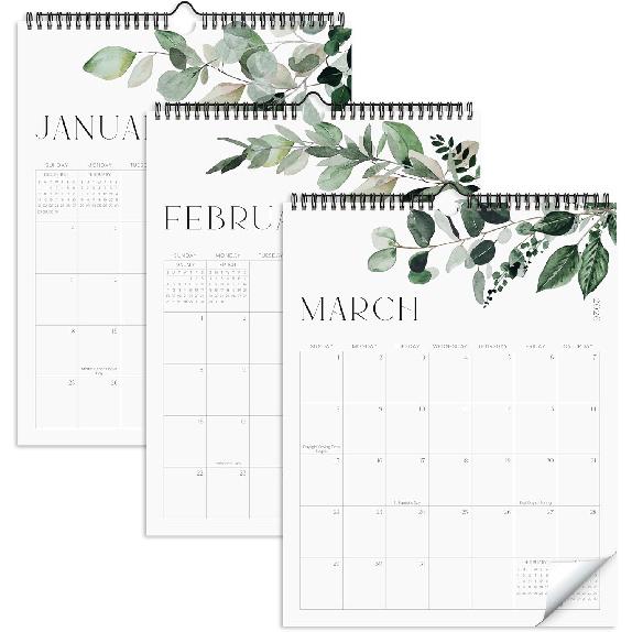 Aesthetic 2026 Wall Calendar - Runs from January 2026 Until July 2027 - The Perfect Large Modern Greenery Calendar Planner for Easy Organizing