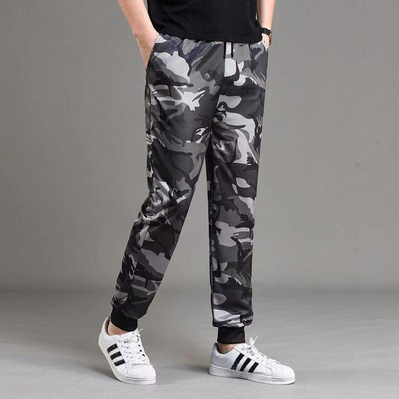 Men's Camouflage Work Pants: Loose, Elastic, Durable, Dirt-Resistant, Casual Sports Trousers In Large Sizes with Drawstring.