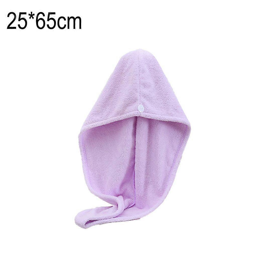 Hair Scarf with Buckle, Quick-drying Hair Scarf, Super Absorbent (purple)